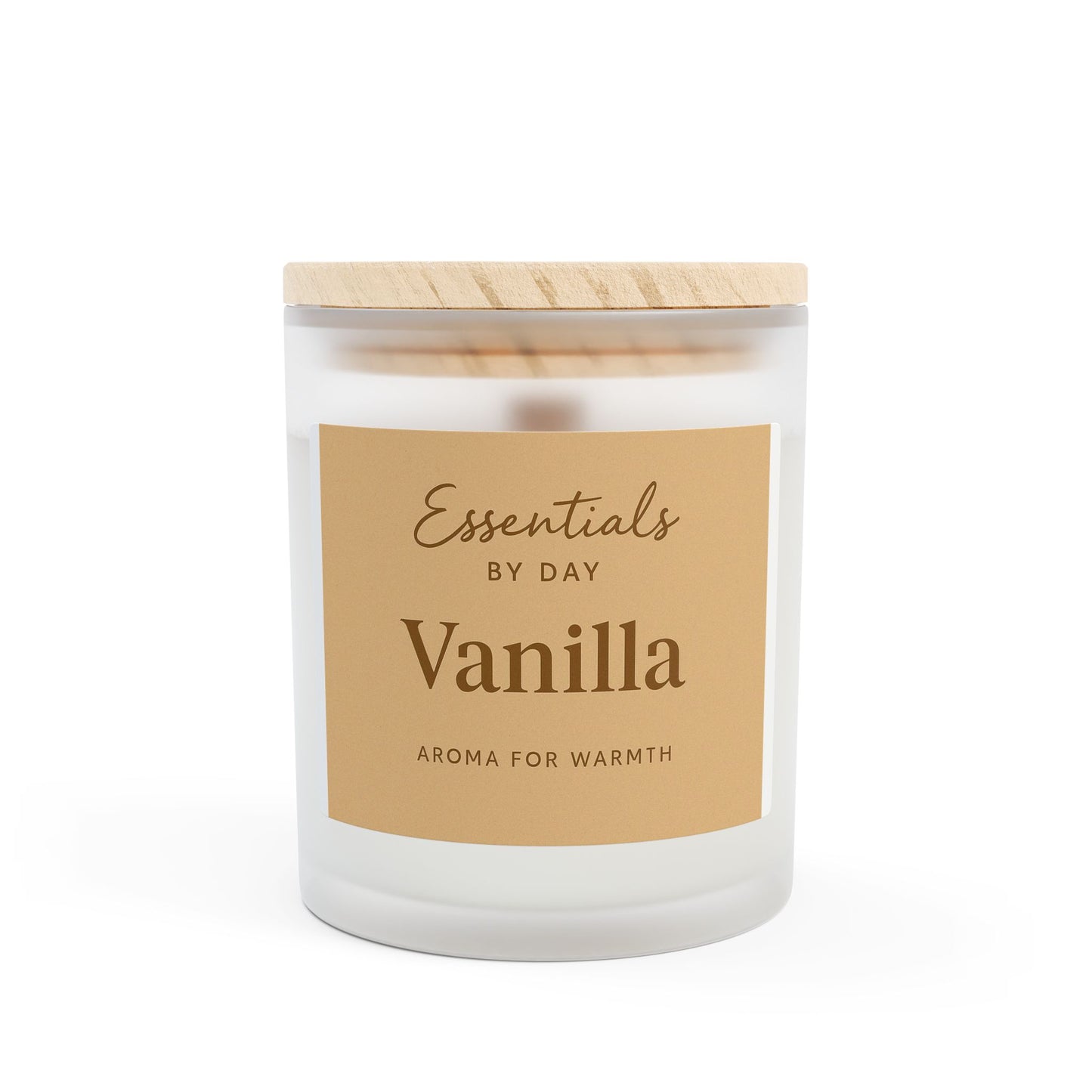 Vanilla Aroma Frosted Glass Candle - 11oz | Cozy Home Décor & Gift