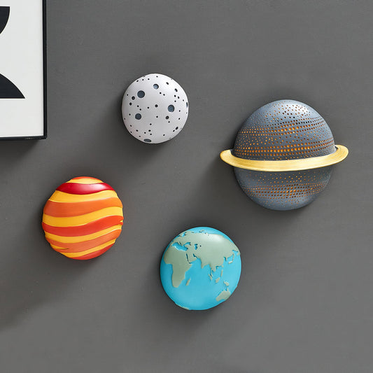 Outer Space Planets Wall Art — Set of 4