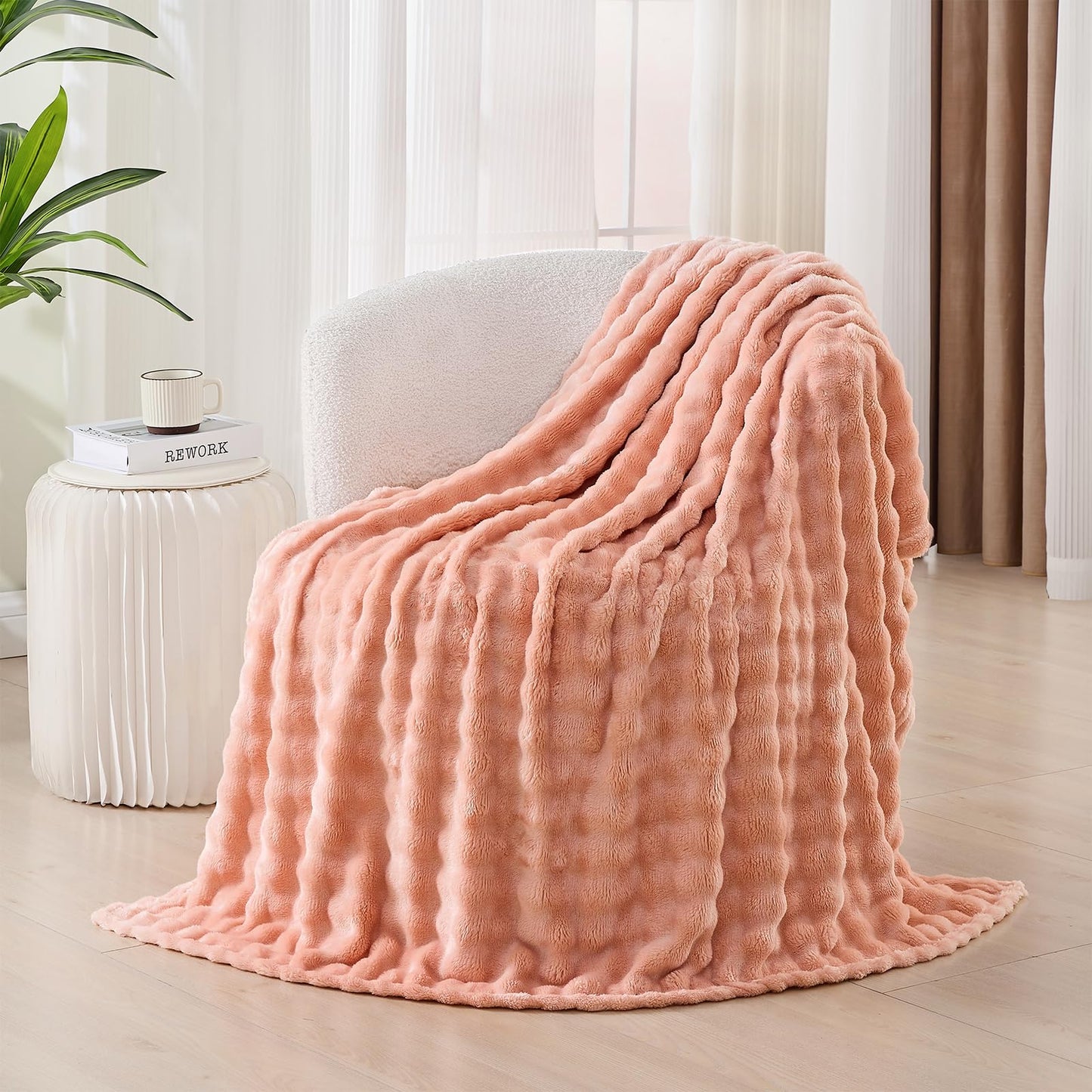 3D Bubble Plush Throw Blanket