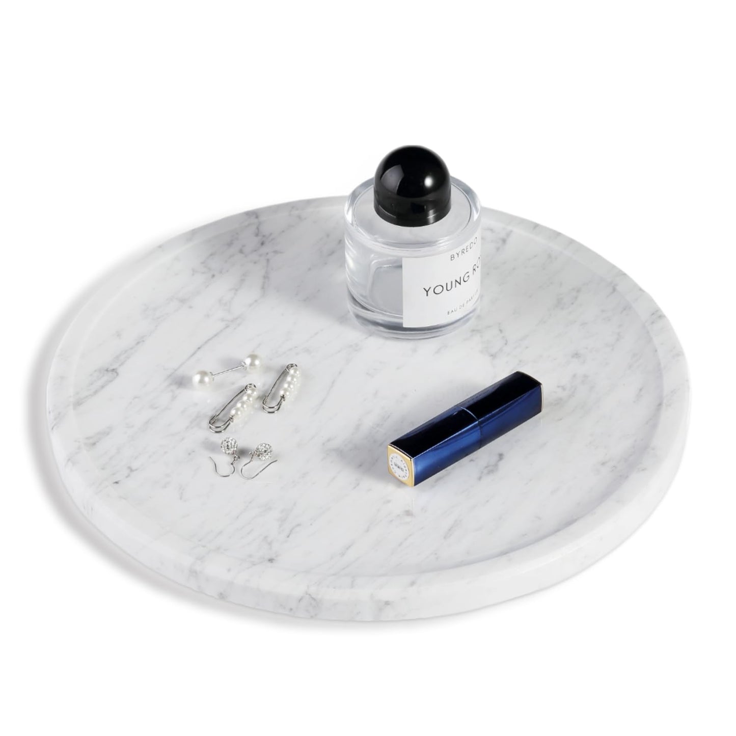 Bianco Carrara Marble Round Tray