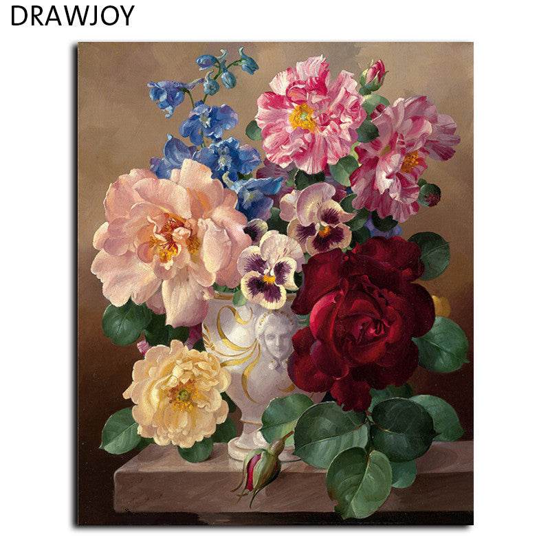 Rose Flower Oil Painting Wall Decor