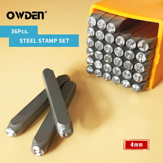Steel Metal Stamp Set for Jewelry — 36pcs 4mm