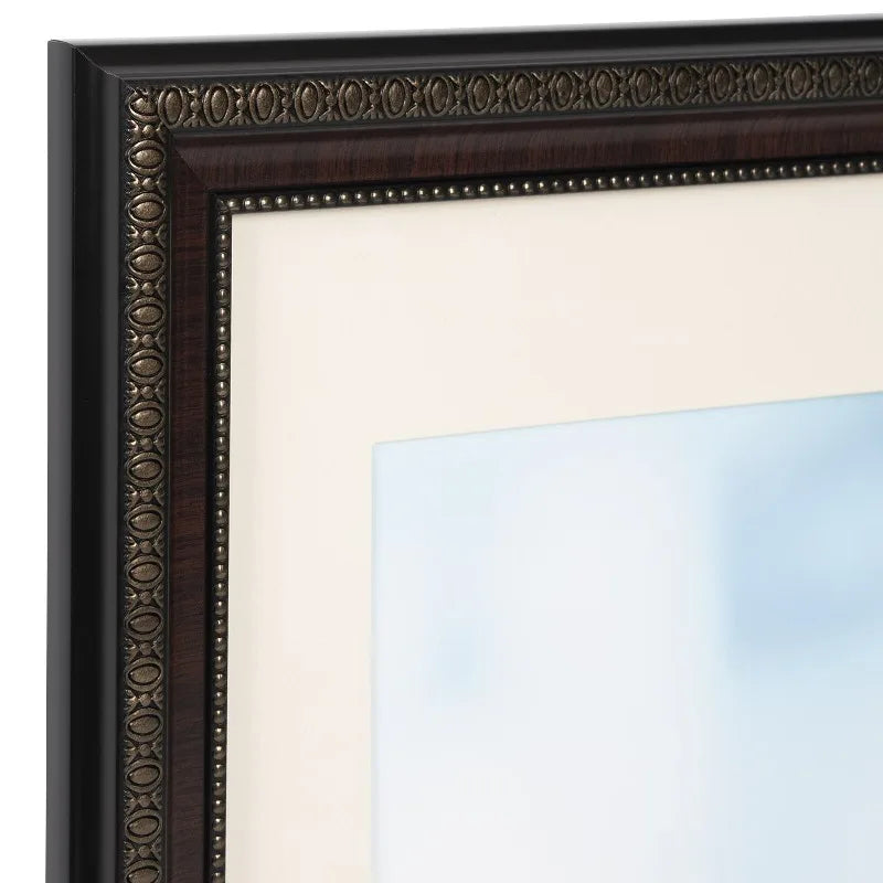 8x10 Picture Frame – Mahogany Matted Gallery Wall Photo Frame