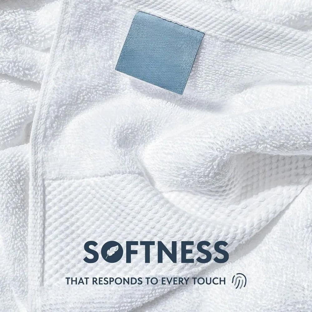 Luxury White Hand Towels - Soft 100% Turkish Cotton | Highly Absorbent Hotel spa Bathroom Towel Collection | 16x30 Inch | Set of