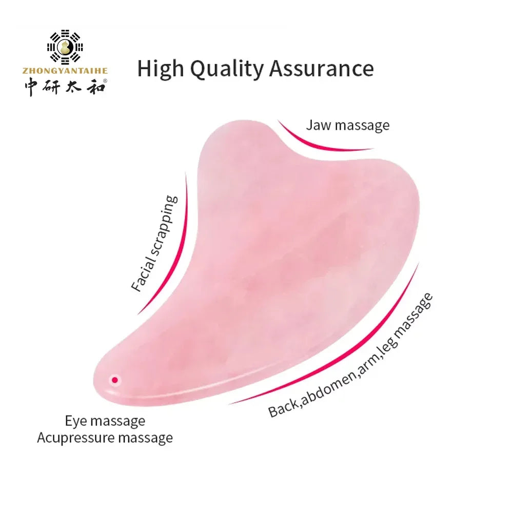 Gua Sha Facial Tools — Natural Jade Stone Board & Face Roller