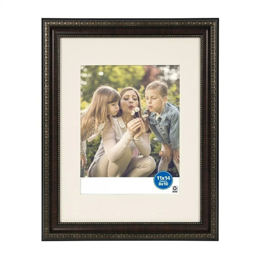 8x10 Picture Frame – Mahogany Matted Gallery Wall Photo Frame