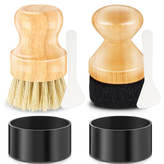 Cutting Board Oil Applicator & Scrub Brush Set