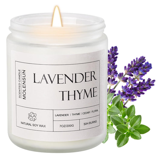 Lavender Thyme Soy Wax Candle (7oz)