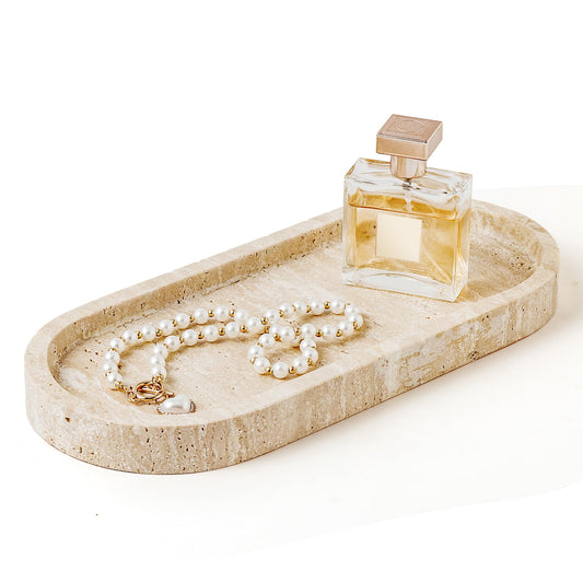 Natural Travertine Stone Vanity Tray