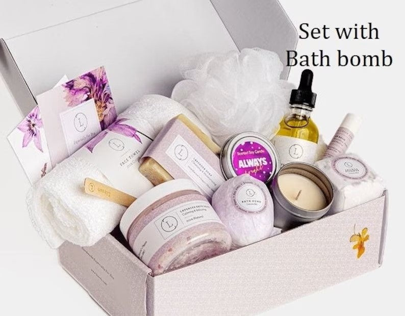 Natural Lavender Bath Bomb & Shower Steamer Gift Set